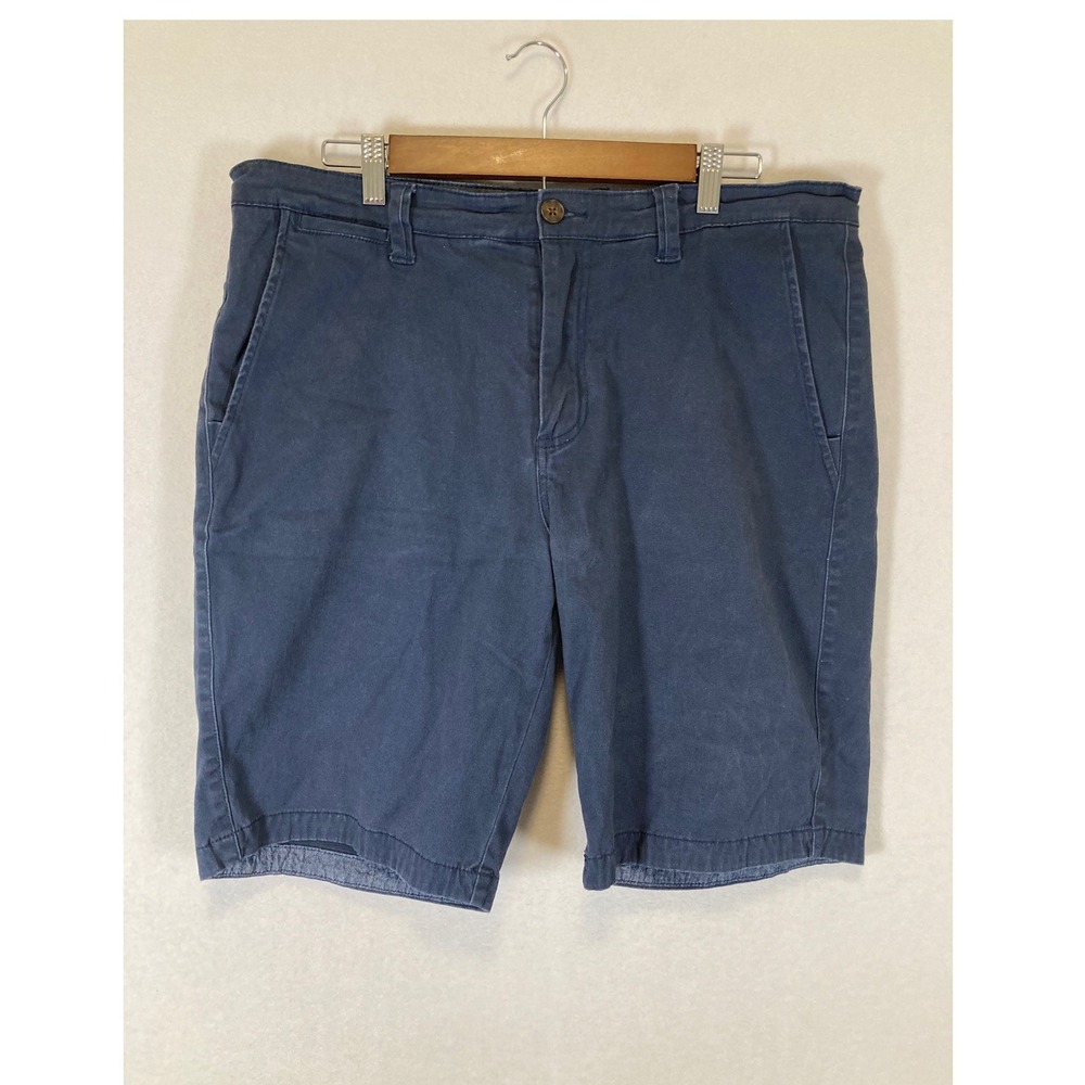 Classic Americana Flag & Anthem Men 36 Navy Blue Cotton Stretch Chino Shorts